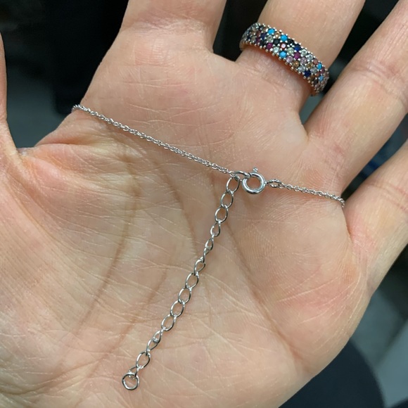 Sterling Silver Rhodium Plated Skull Pendant 2pc - Picture 6 of 6